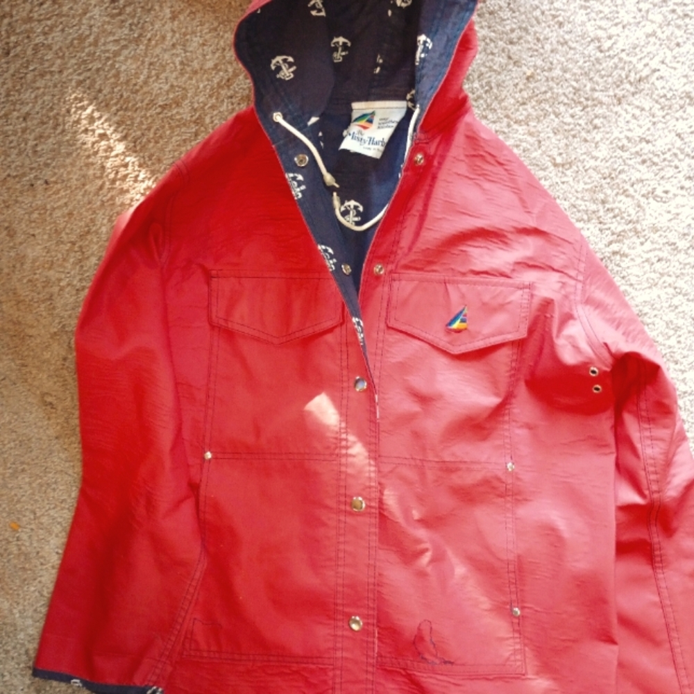 Vintage Mens Red Misty Harbor Any Weather Slicker